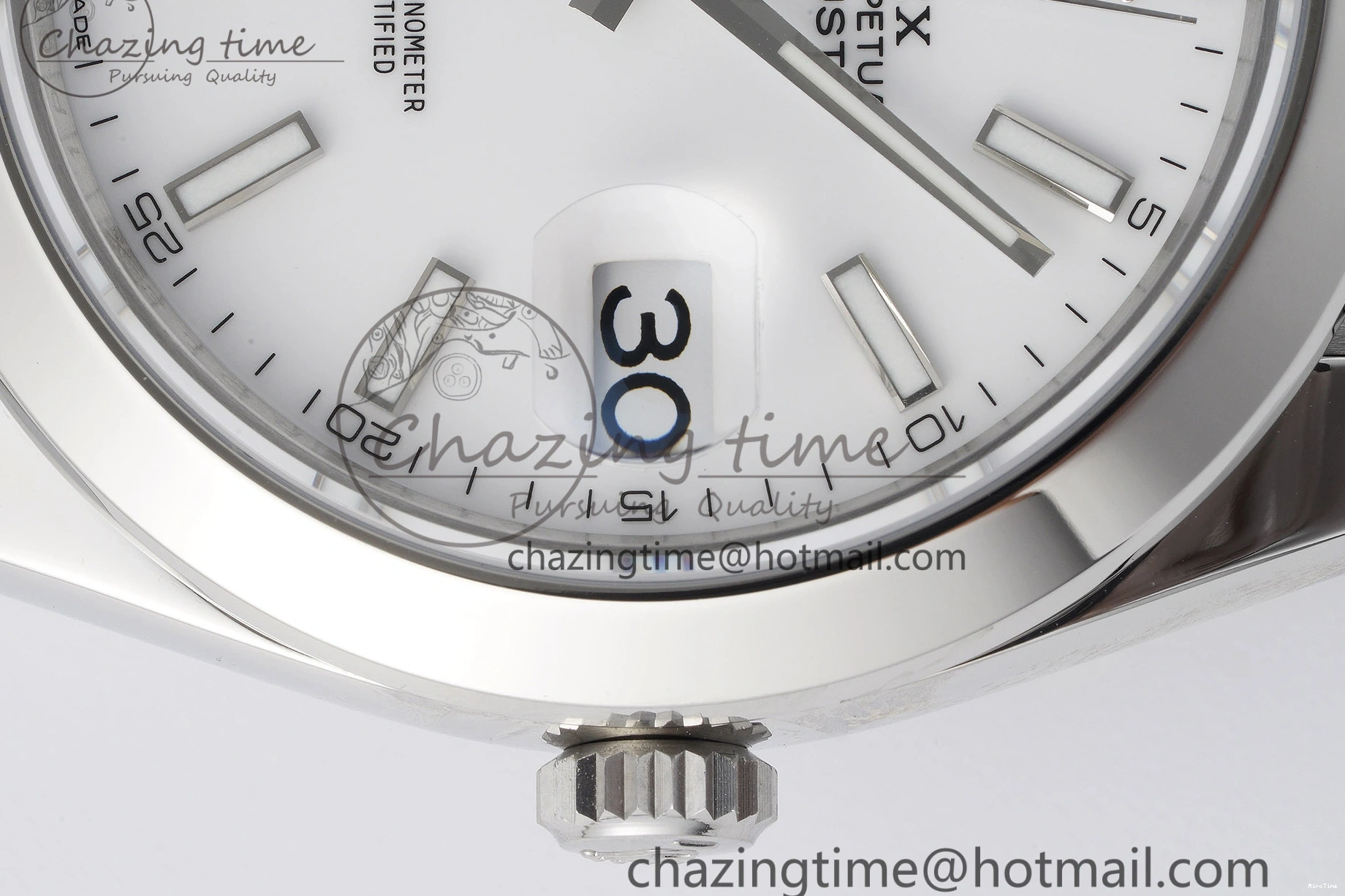 MiroTime 0508 RelaxedFit DateJust 41 SS Polished Bezel KING 1:1 Best Edition 904L Steel White Stick Dial on Jubilee Bracelet VR 2160